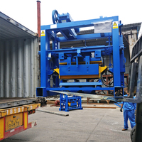Machine manuelle électrique/diesel pour la fabrication de blocs de béton emboîtables creux QT40-2 avec moteur, boîte de vitesses et extrudeuse à vide à roulement