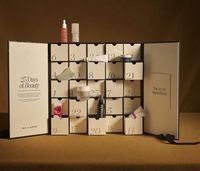 Luxuriöse Adventskalenderbox mit Individuellem Logo, Leer, aus Edlem Kartonpapier mit Mattlaminierung für Kosmetikverpackungen zum Countdown