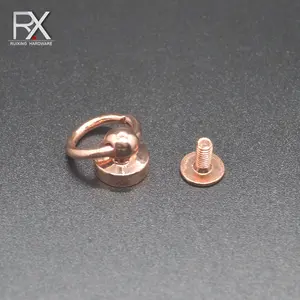 Kim Loại Kẽm Hợp Kim Vòng Brass Vít Móng Tay Với Vòng Vòng Nút Sửa Chữa Vòng Snap-Fastener Khóa Cho Túi Xách Phụ Kiện May Mặc