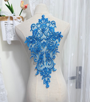 Aplikasi Bordir Renda Polos Warna-Warni Ukuran Besar, Renda Bunga Bermotif Floral Unik untuk Gaun Pengantin
