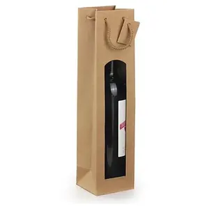 Kraft paper <b>bottle</b> <b>bag</b> custom merchandising - Product Image 2