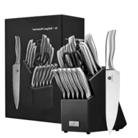 Hot Sale Professional Edelstahl 16 PCS Küchenmesser set mit Holz hartholz block
