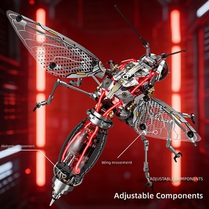 MJI 13104 Mechanical Mosquito, ABS Plastic MOC <strong>Bricks</strong> With Lights, Science Educational Animal Assembly Toy Wholesale - Product Image 3