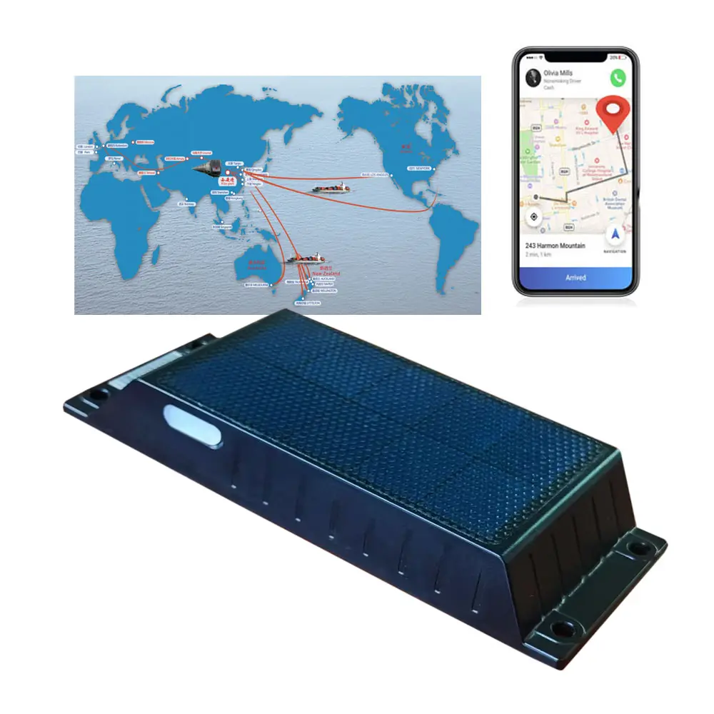 Solar powered multi-functional GPS container tracker 4g suitable for container safety