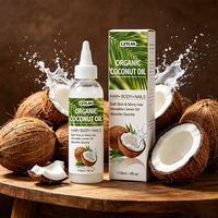 Huile de coco vierge biologique pressée à froid, huile de coco pure, lotion pour le corps, multi-usages, hydratation des cheveux, du corps et des ongles, réparation des peaux sèches et crépues
