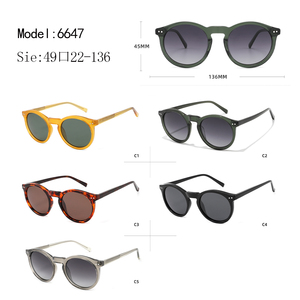Gafas de Sol Unisex Redondas con Montura de Tortuga, Protección UV400, Protección Solar para Adultos, Estilo Retro - Product Image 2
