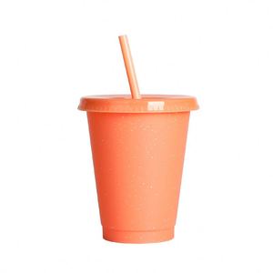 Vasos de Plástico Reutilizables de 16 oz y 24 oz para Bebidas Frías, Diseño LGBT Pride, 5 Vasos con Tapa y Pajitas, Antiderrames, para Fiestas - Product Image 1