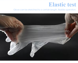Food Service Disposable Vinyl Gloves 24CM Silicone-Free Powder-Free Non Sterile Clear Smooth Texture Customizable - Product Image 5