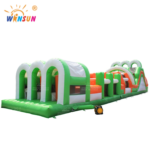 Parcours d'obstacles gonflable commercial WINSUN de qualité supérieure, 5 000 m², <span class=keywords><strong>triple</strong></span> piste, château gonflable pour enfants - Product Image 1