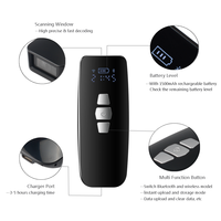 Escáner de Códigos de Barras Portátil 1D 2D QR BT, Mini Lector de Códigos de Barras de Bolsillo para Teléfonos Inteligentes IOS y Android, Inalámbrico + USB