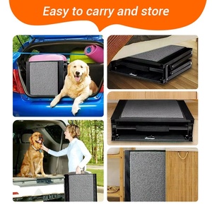 Escalera Plegable Ligera y Portátil de Aluminio para Mascotas, Escalera Antideslizante para <span class=keywords><strong>Perros</strong></span> Grandes, <span class=keywords><strong>Rampa</strong></span> Ajustable para Exteriores - Product Image 5