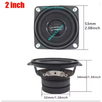2 Inch 3 Inch Subwoofer Speaker 4 Ohm 15W Convex Cap Speakers Audio Loudspeaker DIY Bookshelf Speakers