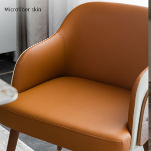 Muebles modernos para restaurante, silla de comedor de cuero de madera maciza, sillas de comedor de color nogal para restaurante y comedor - Product Image 3