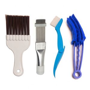 Juego de 4 cepillos limpiadores de persianas y ventiladores de techo con paño suave para eliminación de polvo y peine para aletas de aire acondicionado, set de regalo - Product Image 1