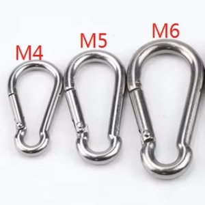 Mosquetón de 1.5, 3 y 4 pulgadas DIN5299C de alta resistencia, mosquetón de acero inoxidable 304, gancho de resorte, clip de seguridad, mosquetón metálico. - Product Image 1