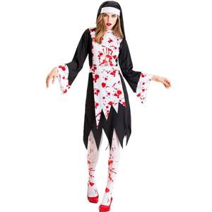 Costume de Nonne Sanglante d'Halloween, Tenue de Vampire ou de Zombie pour Adulte, Idéal pour Fêtes, Carnavals et Spectacles de Cosplay - Vente Flash - Product Image 3