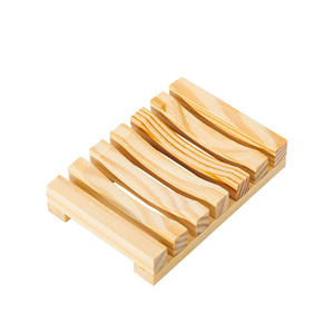 Jabonera de Bambú para Baño, Venta Directa de Fábrica, Soporte Cuadrado Natural para Jabón, Contenedor de Almacenamiento - Product Image 1