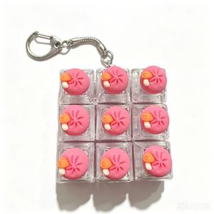 Porte-clés anti-stress à pression, bouton de décompression, jeu de clavier pour doigts, porte-clés décoratifs pour sac, vente en gros, jouet - Product Image 4