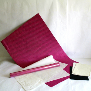 Feuilles de papier cadeau artisanales en coton recyclé 100 GSM, imprimées en feuille métallique rose, anti-rouille, de luxe, personnalisées, pour l'artisanat et les cadeaux - Product Image 1