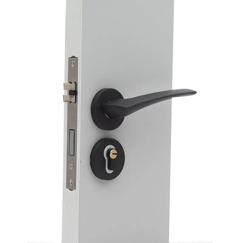ล็อคประตูไม้แบบแม่เหล็กปิดเสียง deadbolt สหราชอาณาจักรมาตรฐานล็อคประตูป้องกันความปลอดภัยล็อคประตูในร่ม