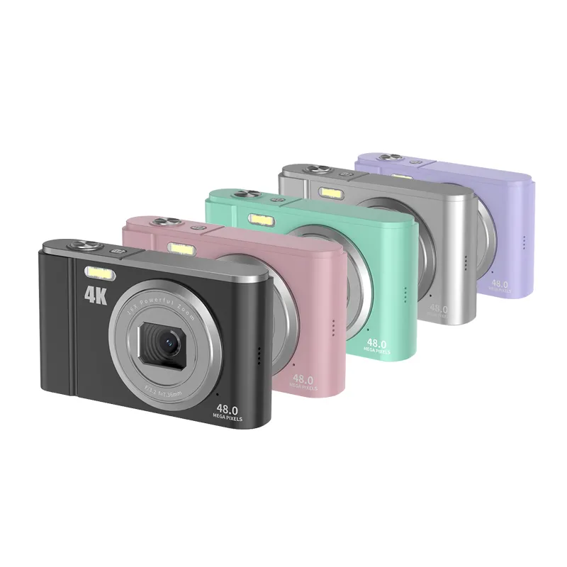 Taşınabilir HD 48MP dijital fotoğraf Selfie kameralar Video kamera ile 16X Zoom beyaz dengesi otomatik gün ışığı fotoğraf