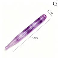 Stylo de massage en améthyste pour points d'acupuncture, outils de massage oculaire, points de réflexologie faciale pour la relaxation mentale
