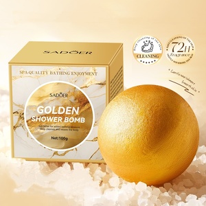 Parfums naturels 24K paillettes luxe <span class=keywords><strong>or</strong></span> peau lisse corps SPA douche bombes de bain dorées pour femmes hommes parfait pour le bain moussant et spa - Product Image 2