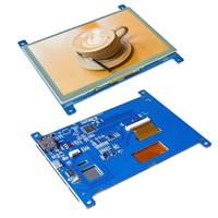 Módulo de Pantalla LCD de 5 Pulgadas para Raspberry Pi, Entrada de Video Digital HD + Interfaz Micro USB, 800x480 CTP TFT, Compatible con Raspberry Pi Win7/8/10