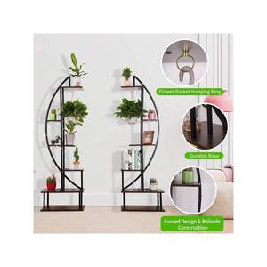 2 uds. De Metal moderno de 6 niveles para interiores/exteriores, soporte para plantas, escalera alta, estante de exhibición grande para maceta para sala de estar, Patio, jardín - Product Image 5