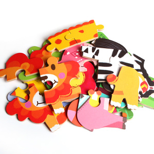 <span class=keywords><strong>Scatola</strong></span> 6 in 1 puzzle educativo per animali educazione precoce <span class=keywords><strong>scatola</strong></span> di ferro 6 pezzi cartone animato animale grande puzzle giocattolo in <span class=keywords><strong>legno</strong></span> - Product Image 3