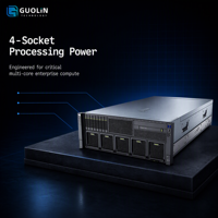 Serveur Barebone FusionServer 5885H V6 4U 4 sockets pour montage en rack, haute disponibilité, hébergement IDC, gestion centralisée