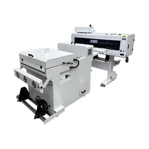 Best price custom automatic printing machine 23.6 inch printer 60cm A1 dtf transfer t shirt printer with powder shaker