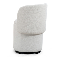Fauteuil barillet blanc moderne et élégant en velours, rembourré, personnalisable, pivotant à 360°, tabouret de coiffeuse de haute qualité pour chambre à coucher