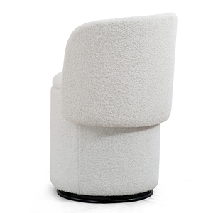 Fauteuil barillet moderne et élégant en velours, pivotant à 360°, pour chambre à coucher - Product Image 6