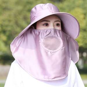 Sombrero de Sol para Mujer con Protección Facial UV, Transpirable, Tipo Bucket, para Exteriores, con Protector de Cuello, Ideal para Recolectar Té - Product Image 4