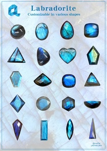 Pierre précieuse naturelle <span class=keywords><strong>Labradorite</strong></span> taillée sur mesure, coupe octogonale facettée, adaptée à la fabrication de bijoux, pierre naturelle en vrac, <span class=keywords><strong>Labradorite</strong></span>. - Product Image 4