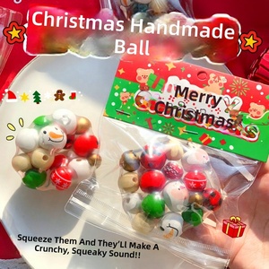Christmas Limited Handmade Rubber Fidget <b>Squeeze</b> <b>Ball</b> Anti-Stress Toy with Beads for Teens & Adults Girls & Boys - Product Image 2