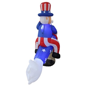 ของตกแต่งรูปยานอวกาศลุงแซมแบบเป่าลมสำหรับเทศกาลคริสต์มาส ทนทาน กันน้ำ เหมาะสำหรับตกแต่งสนามกลางแจ้ง - Product Image 2