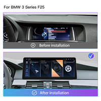 Stéréo Android de Voiture 12,3" Ultra-Étroite avec Snapdragon 665, CarPlay Sans Fil et Android Auto pour BMW X3 F25 X4 F26 2010-2013, Navigation GPS