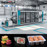 Machine voor het maken van wegwerp vacuüm plastic voedselcontainers, machines voor het thermoformen van plastic fruitcontainers