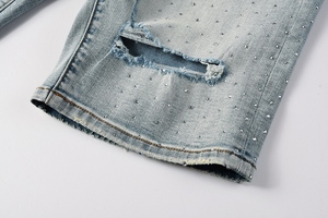 Proveedor Verificado de <span class=keywords><strong>Jeans</strong></span> <span class=keywords><strong>Cortos</strong></span> para <span class=keywords><strong>Hombre</strong></span>, <span class=keywords><strong>Jeans</strong></span> <span class=keywords><strong>Rotos</strong></span> Holgados de Lujo para <span class=keywords><strong>Hombre</strong></span>, Shorts de Mezclilla Personalizados - Product Image 3