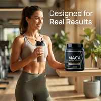 Poudre de protéines de maca végétalienne à marque privée pour l'augmentation des fesses |   Complément alimentaire pour un corps galbant et des hanches sublimes |   OEM ODM Gain de masse musculaire