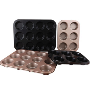 12 Cavity Cupcake Mold Muffin Donut Pan Non-Toxic Oven Safe Baking Tray Household Baking Tools - Product Image 3