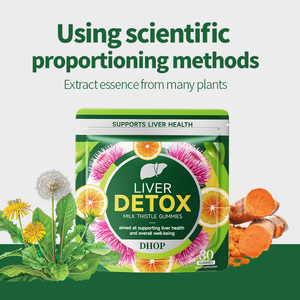 Gummies contre la gueule de bois OEM avec chardon-marie, gummies détoxifiantes pour le foie, complément alimentaire à base de plantes, remède naturel contre la gueule de bois après une boisson, formule végétalienne - Product Image 4