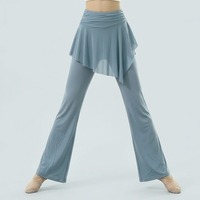 Pantalon de danse ample à jambes larges en maille double couche pour femmes adultes BW8155, idéal pour la pratique de la danse moderne, classique et de formation.
