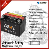 Batterie acide YTX4L-BS batterie AGM pour moto Scooter ATV Quad Dirt / Pit Bike 110/125 CC 12V4Ah MOTO batterie