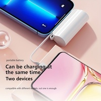 Nuevo Mini Banco de Energía Portátil de 5000mAh con Entrada USB, Recargable, con Soporte, Pantalla LED y Base para Carga de Emergencia de Teléfonos Móviles