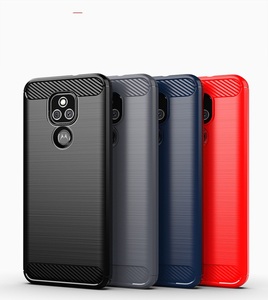 แปรงคาร์บอนไฟเบอร์ TPU โทรศัพท์มือถือปกหลังป้องกันกรณี Funda สำหรับ Motorola E7 Plus สำหรับ Moto G9 / G9 <span class=keywords><strong>Play</strong></span> - Product Image 4