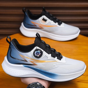 Chaussures de course pour hommes, en mesh respirant, légères, pour l'entraînement sportif, talon moyen, semelle extérieure en caoutchouc - Product Image 2