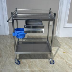 चिकित्सा बहुक्रियाशील उच्च गुणवत्ता वाले स्टेनलेस स्टील कार्ट ट्रॉली अस्पताल उपयोग - Product Image 6